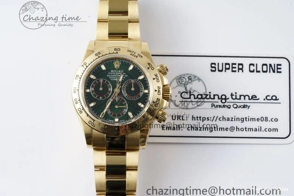 0502 Daytona 116508 QF 1:1 Best Edition Green Dial on YG Bracelet SA4130 V ComfortFit 1761